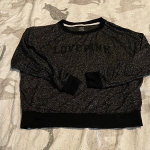 PINK Victoria's Secret Black and Gray Sweatshirt